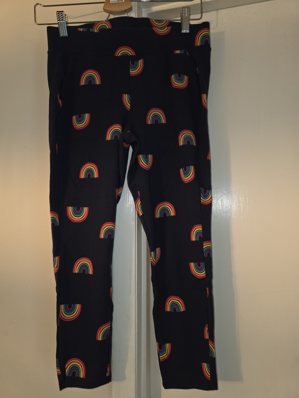 torrid Black Leggings with Rainbow Print